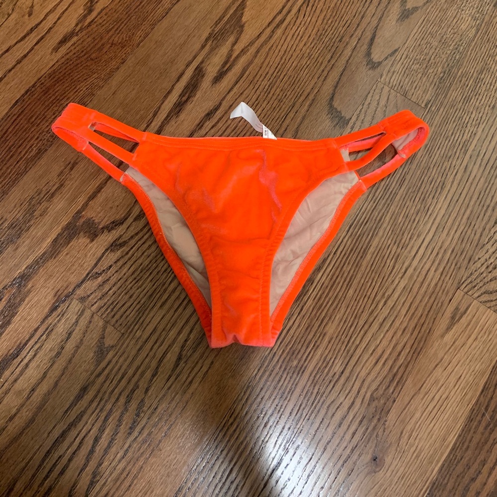 Orange/Red Velvet Bikini Bottom